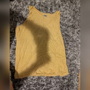 Old Navy Yellow Striped Tank Top